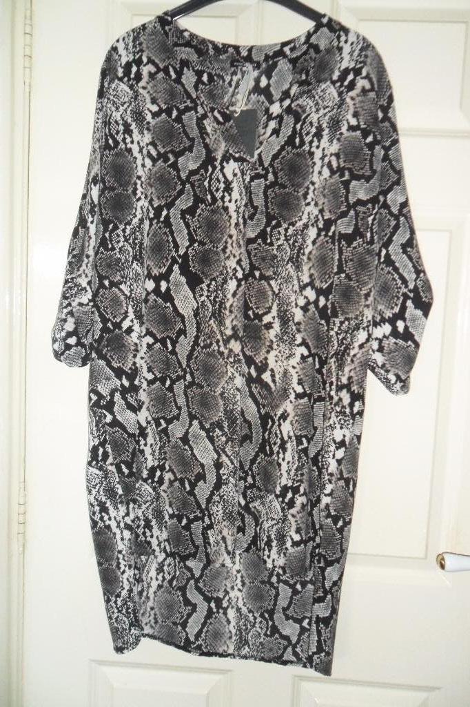 jurk merk made in italy maat 42/44, Made in Italy, Zwart, Maat 42/44 (L), Nieuw