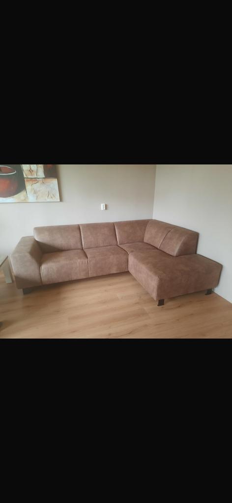 Hoek bank, Huis en Inrichting, Banken | Complete zithoeken, Ophalen, Zo goed als nieuw, Stof