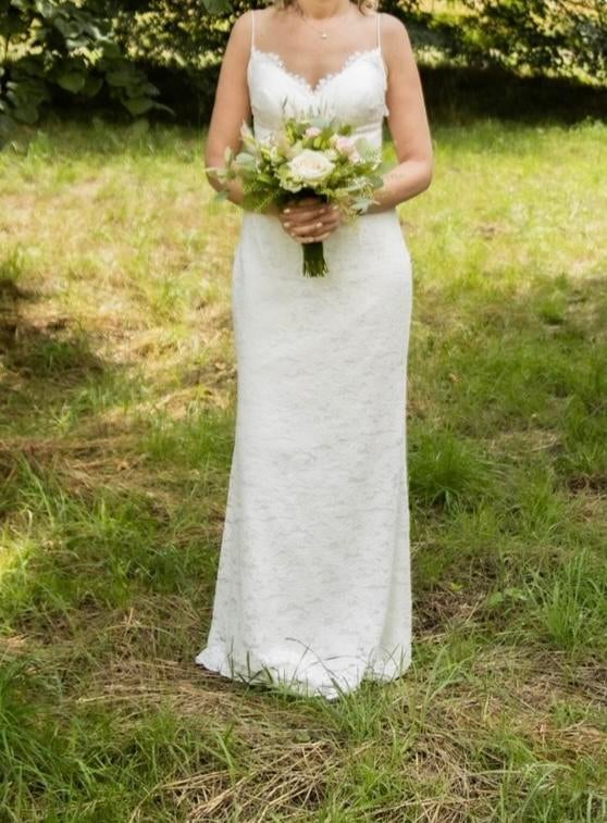 Trouwjurk Assepoester maat 38-40, Ophalen of Verzenden, Zo goed als nieuw, Wit, Trouwjurk