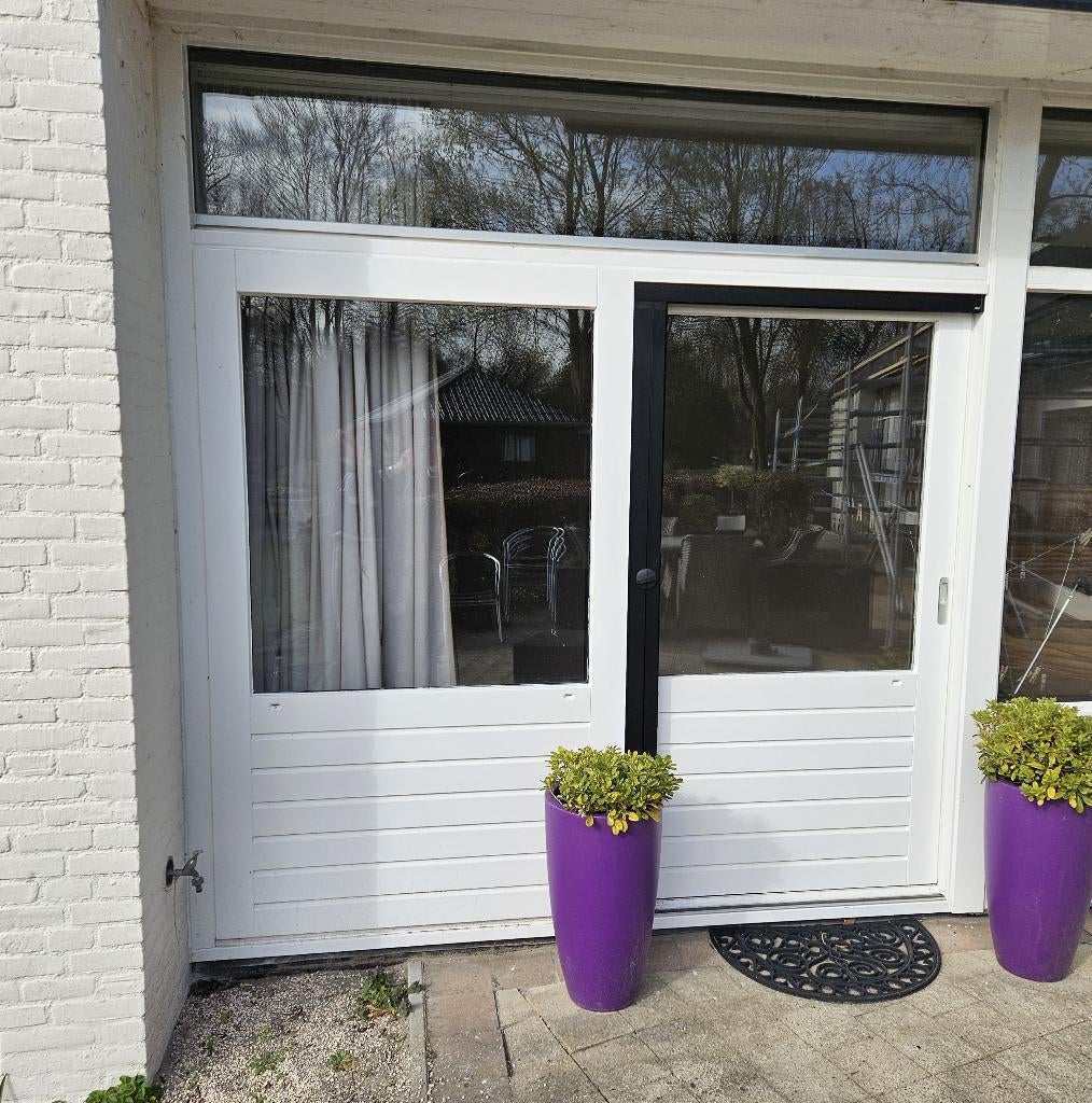 Schuifpui, Ophalen, Gebruikt, 225 cm of meer, Inclusief glas