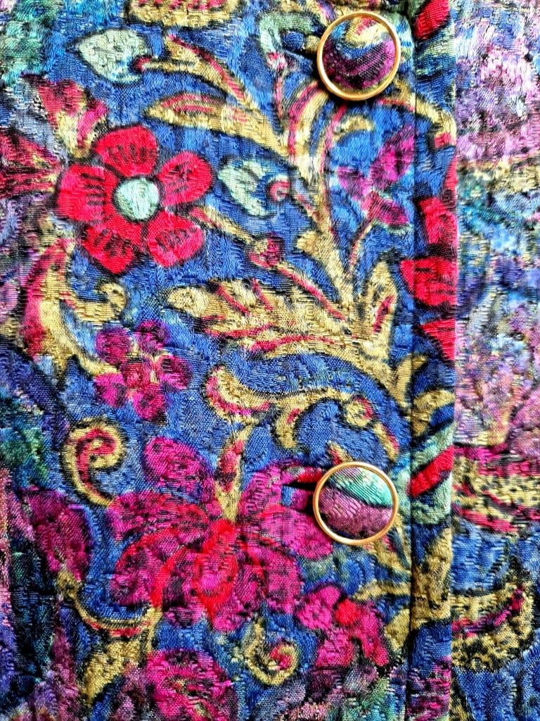 Super leuk kleurrijk vintage bloemenjasje blazer, Ophalen of Verzenden, Zo goed als nieuw, Maat 42/44 (L), Jasje