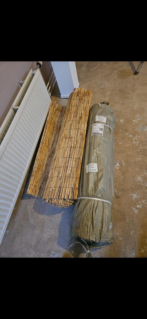 Rietmat gepeld 8-10mm 120 x 600 cm 2 stuks, Ophalen, Nieuw, Hout, 200 cm of meer