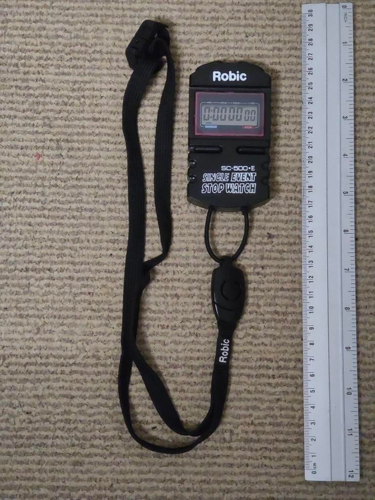 Robic SC-500-E Single Event Stopwatch met nekkoord, Ophalen of Verzenden, Zo goed als nieuw