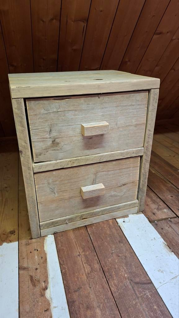 Stijgerhout ladekast - zo goed als nieuw, Ophalen, 1 of 2 laden, 50 tot 100 cm, Zo goed als nieuw