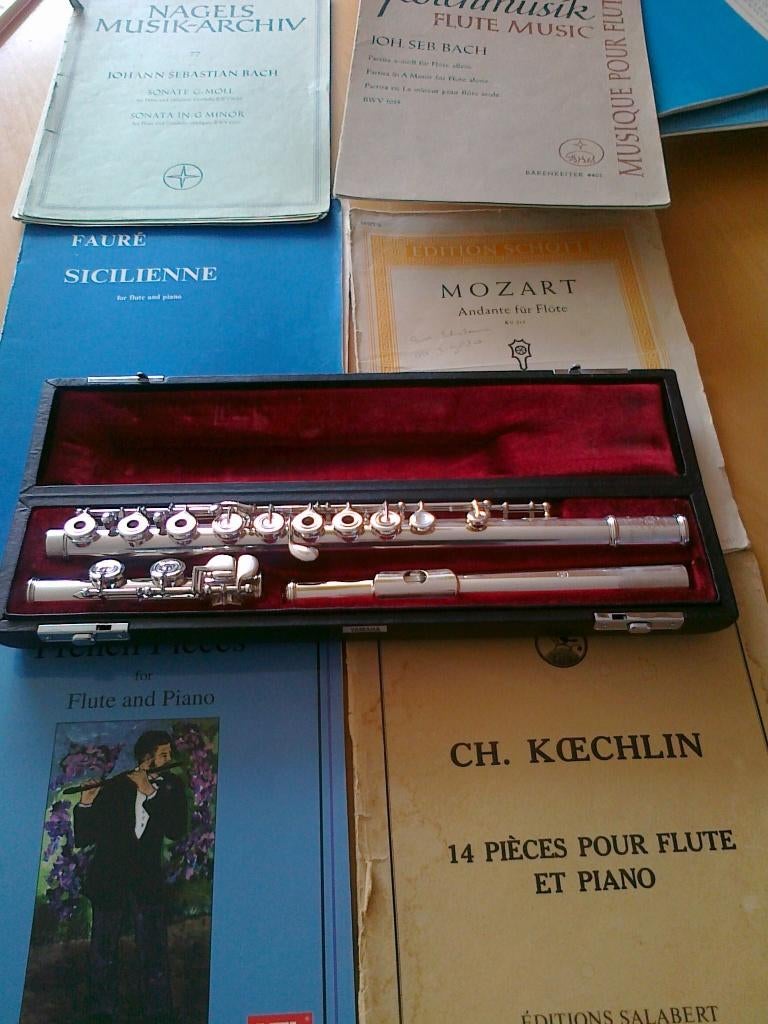 Dwarsfluit Yamaha YFL 591, Ophalen, Gebruikt, Dwarsfluit, Met koffer of tas