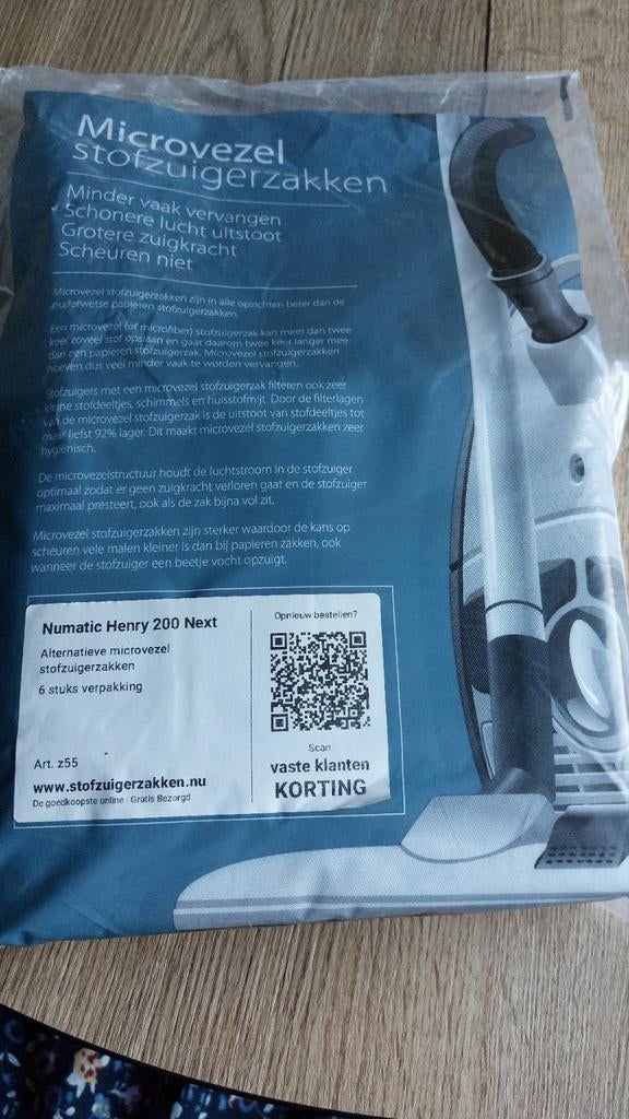 Stofzuigerzakken Henry 200 Next, Witgoed en Apparatuur, Stofzuigers, Ophalen of Verzenden, Nieuw