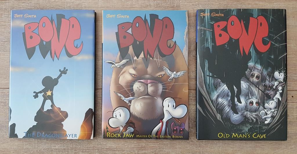 Bone HC 4-6 (Cartoon Books) B&W Edition (first print), Boeken, Strips | Comics, Zo goed als nieuw, Meerdere comics, Amerika, Ophalen of Verzenden