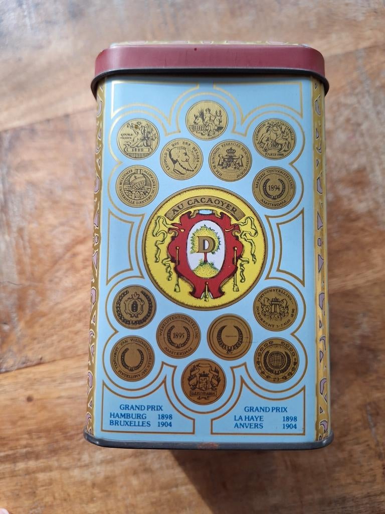 Oud Droste blik met afbeeldingen, Verzamelen, Ophalen of Verzenden, Overige, Droste