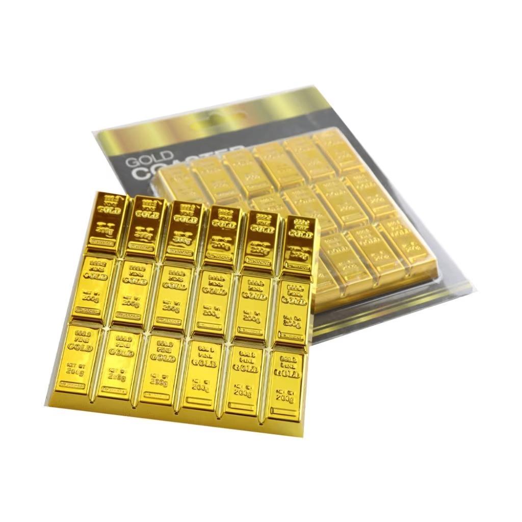 Onderzetters - Goude onderzetters - Bar accessoires, Glas of Kopje, Cave & Garden, Verzenden, Nieuw