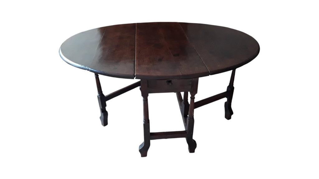 17e eeuwse afklaptafel in eik, Antiek en Kunst, Ophalen