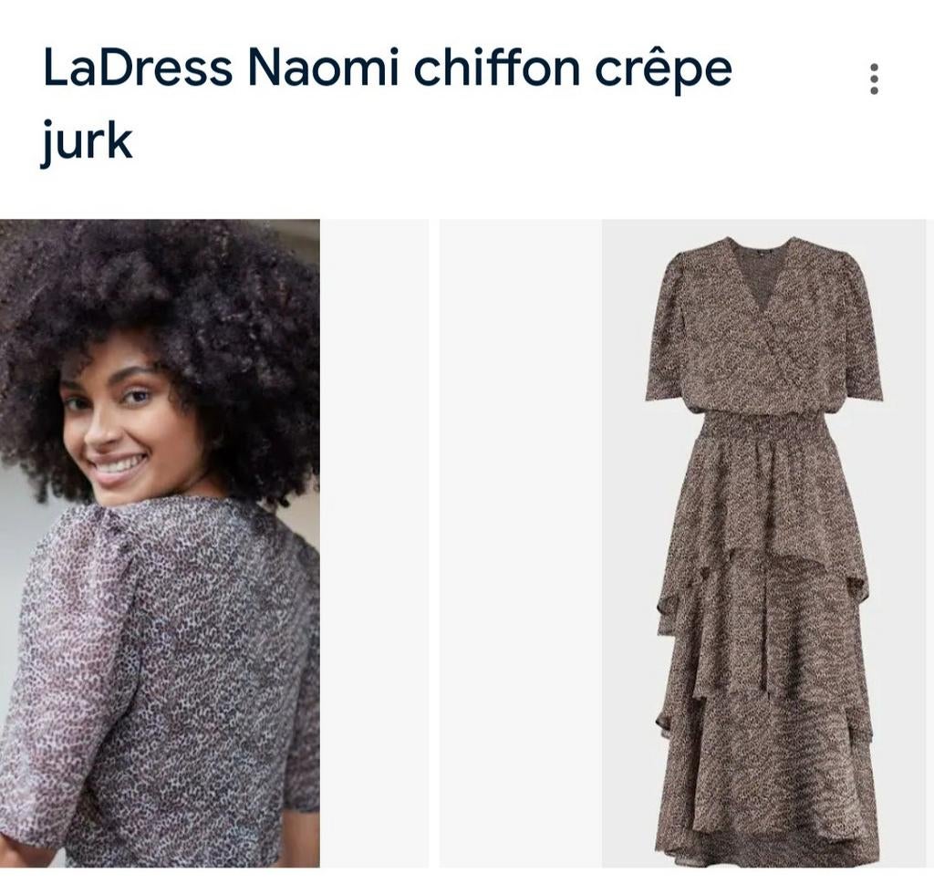 Gave zwierige jurk ladress la dress naomi Leopard xl, Bruin, Verzenden, Maat 46/48 (XL) of groter, Zo goed als nieuw