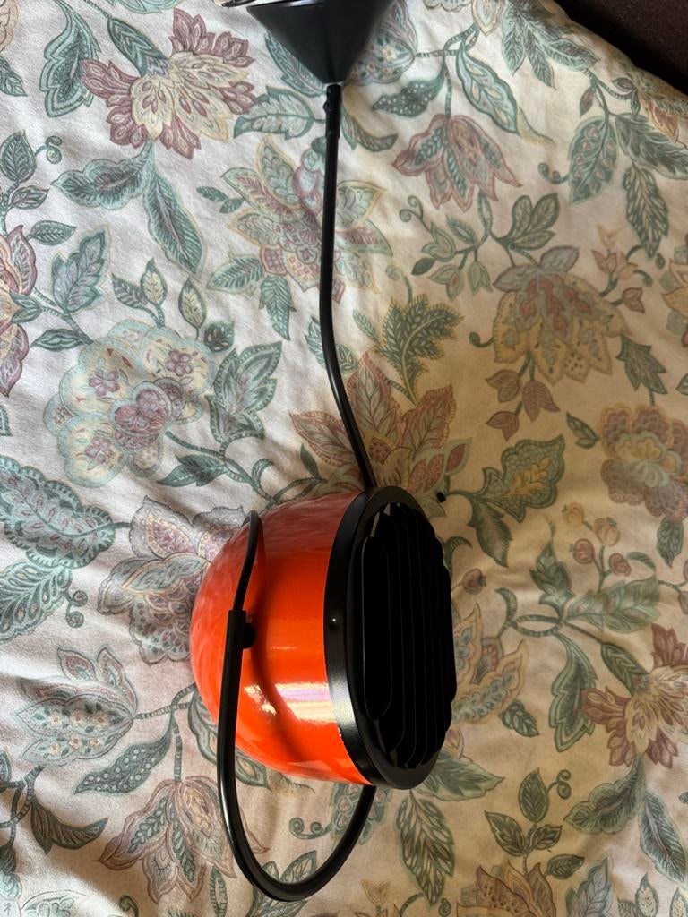 Vintage Herda hanglamp oranje, Ophalen of Verzenden, Gebruikt, Metaal, Minder dan 50 cm
