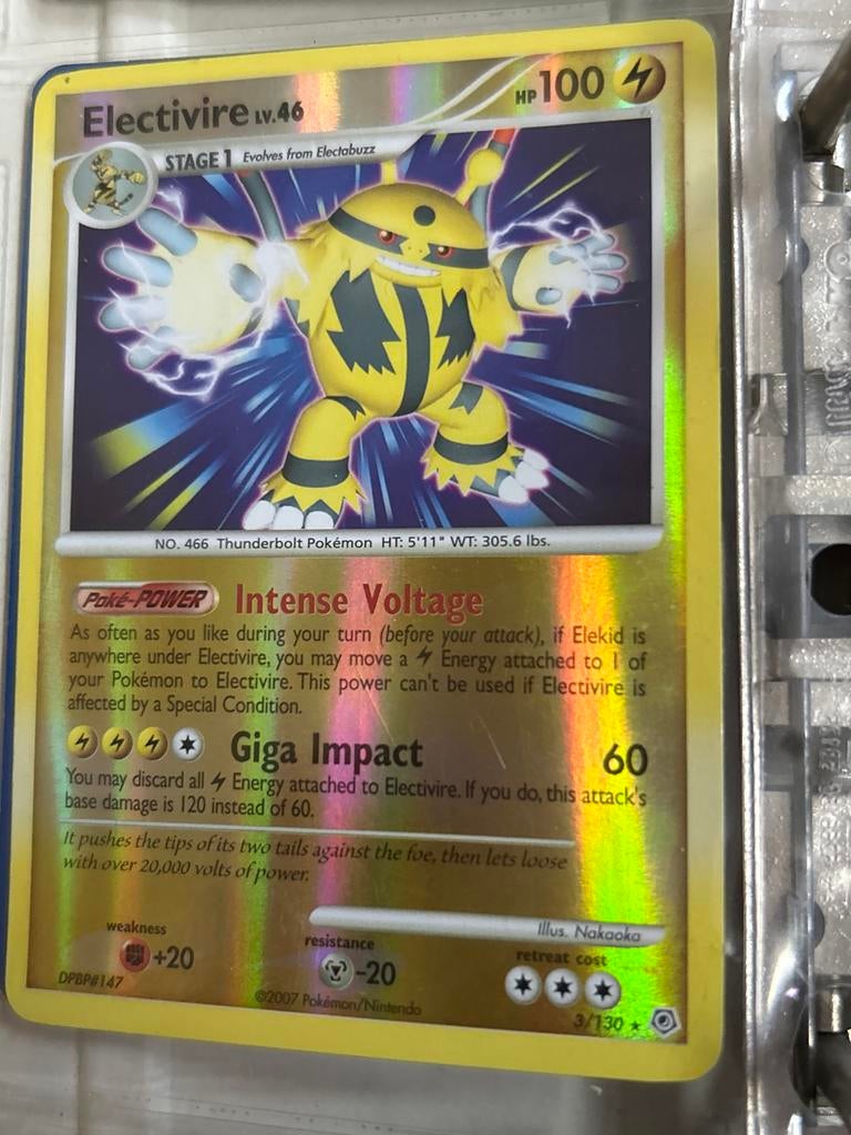 Electivire Lv.46 Pokémon Kaart - Foil, Ophalen of Verzenden, Gebruikt, Losse kaart, Foil