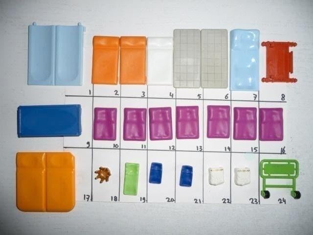 828 Playmobil onderdelen matras bed, Ophalen of Verzenden