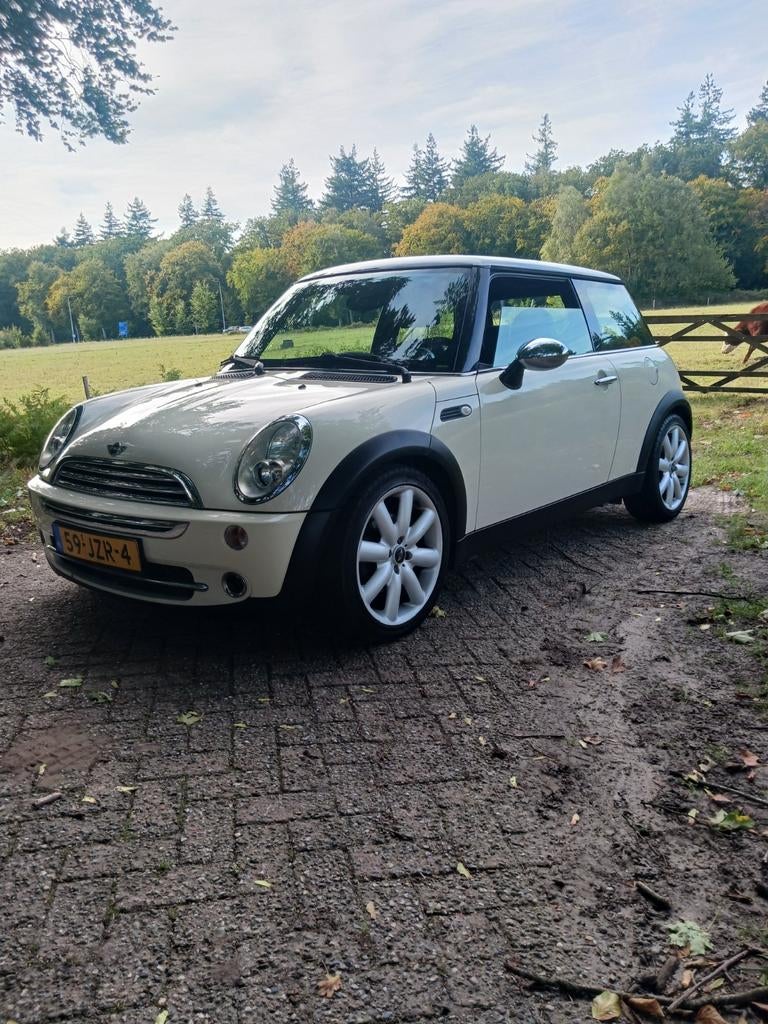 NETTE MINI COOPER 1.6 PEPPER PANO.DAK 8.2005, Voorwielaandrijving, Zwart, 4 cilinders, 1600 cc