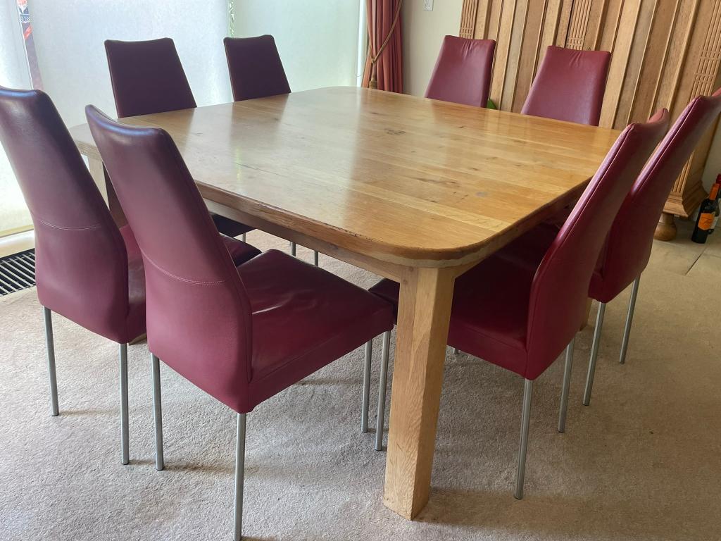 Vierkante massief eiken eettafel | 140x140 cm | vierkant, Huis en Inrichting, Tafels | Eettafels, Ophalen, Zo goed als nieuw, Vijf personen of meer