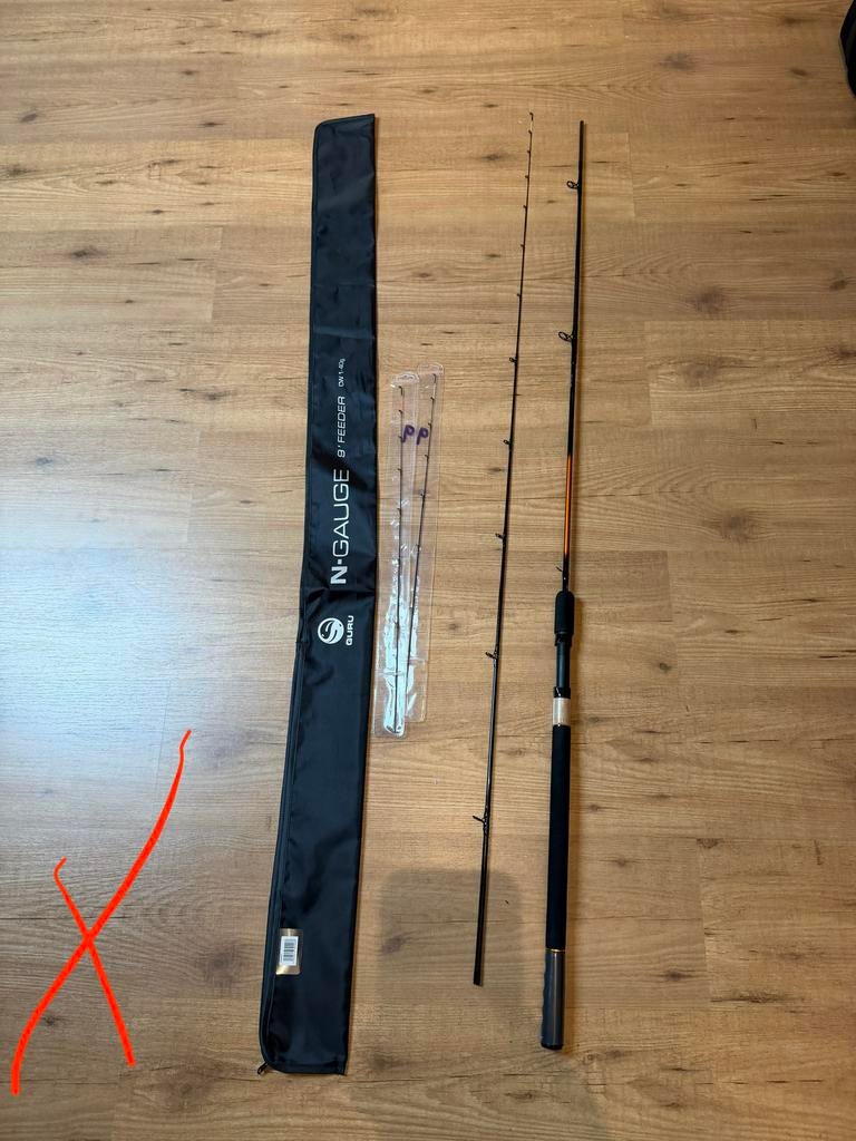 Guru n-gauge 9ft feeder, Ophalen, Zo goed als nieuw, Werphengel
