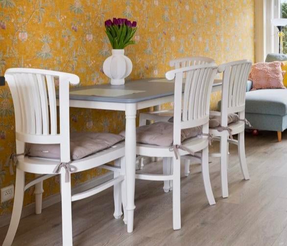 Eettafel met stoelen, Ophalen of Verzenden, Zo goed als nieuw, 4 tot 6 stoelen