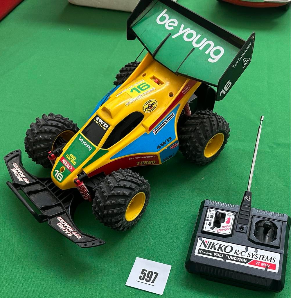 597 Nikko RC Be Young 4WD Turbo Off Roader - Vintage RC Auto, Ophalen of Verzenden, Gebruikt