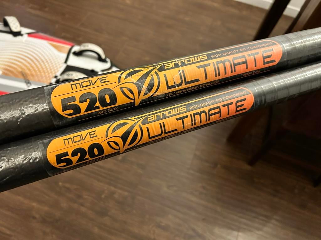 520 Arrows Ultimate 75% carbon SDM Freerace mast, Ophalen, Gebruikt, Mast, 7 m² of meer