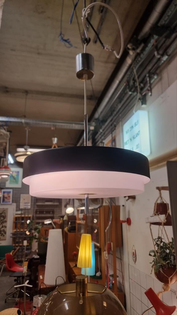 Vintage hanglamp UFO jaren 60 70, Gebruikt, Z, Ophalen of Verzenden, ,
