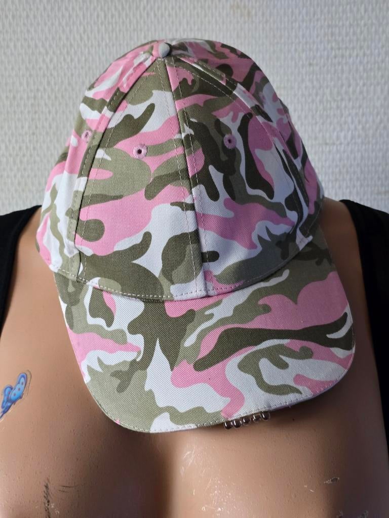 Roze Camouflage Pet met LED-verlichting, Kleding | Dames, Hoeden en Petten, One size fits all, Ophalen of Verzenden, Pet, Onbekend