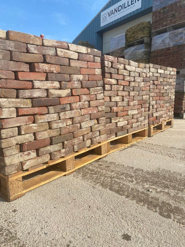 Oude paarse bruine rode gebikte vormbak gevelstenen 220m2, Doe-het-zelf en Verbouw, Metselstenen, Ophalen of Verzenden, Gebruikt