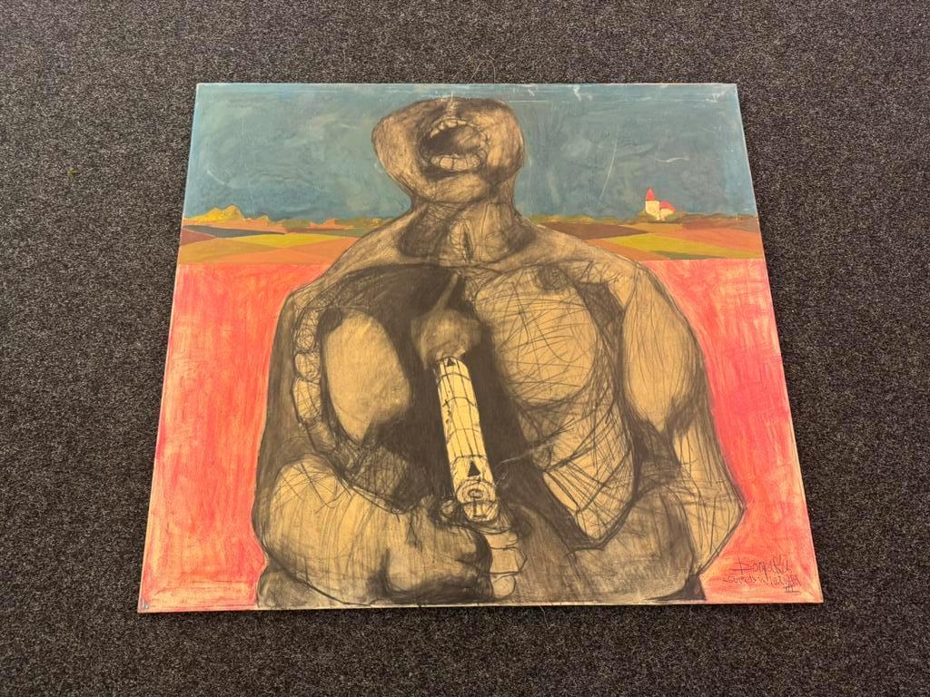 Leo Dooper Schilderij op doek 110 x 100 cm.Amsterdamse Kunst, Ophalen of Verzenden