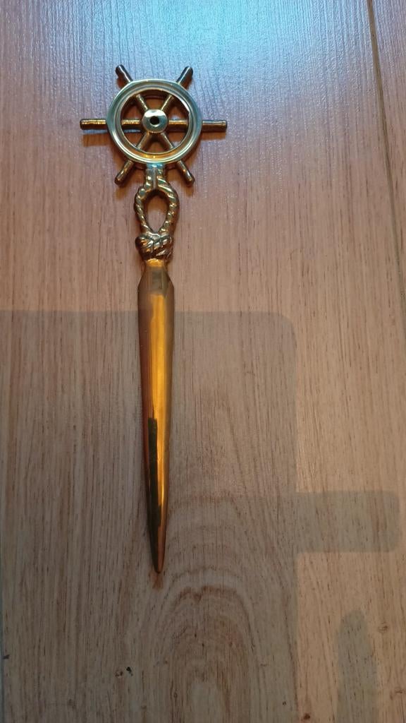 Schaaltje flesopener briefopener van koper, Antiek en Kunst, Antiek | Koper en Brons, Ophalen of Verzenden