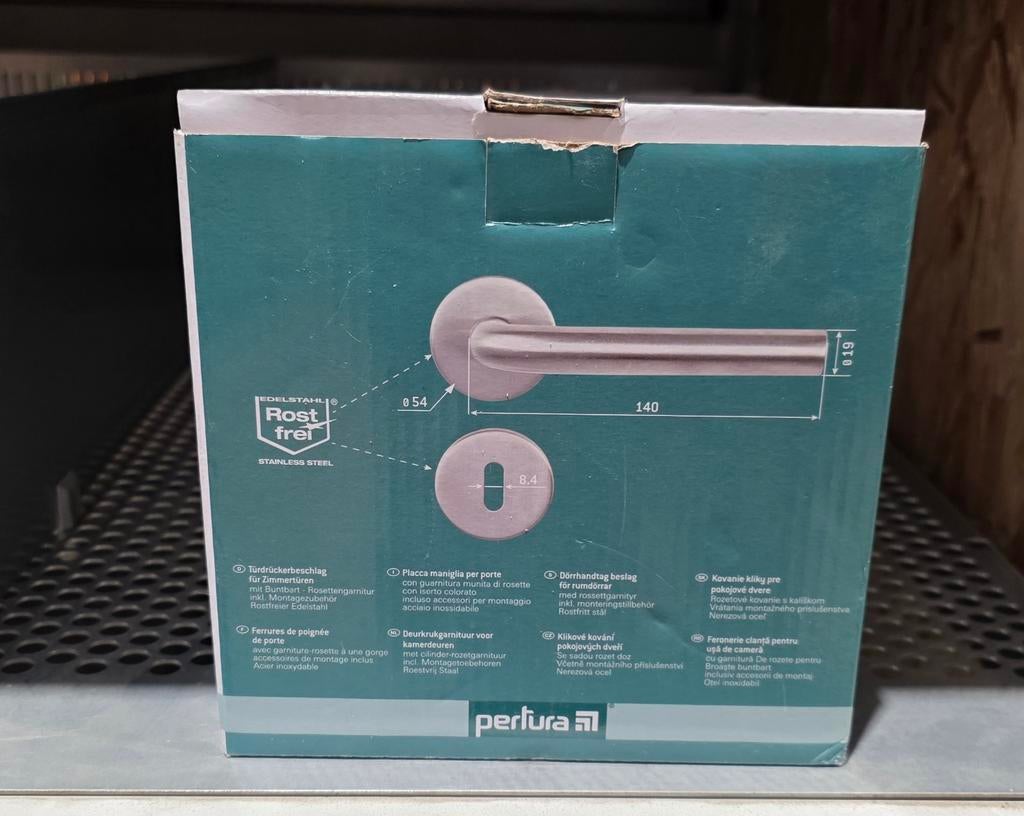 Deurklink Pertura RVS, Doe-het-zelf en Verbouw, Ophalen of Verzenden, Binnendeur, Minder dan 200 cm