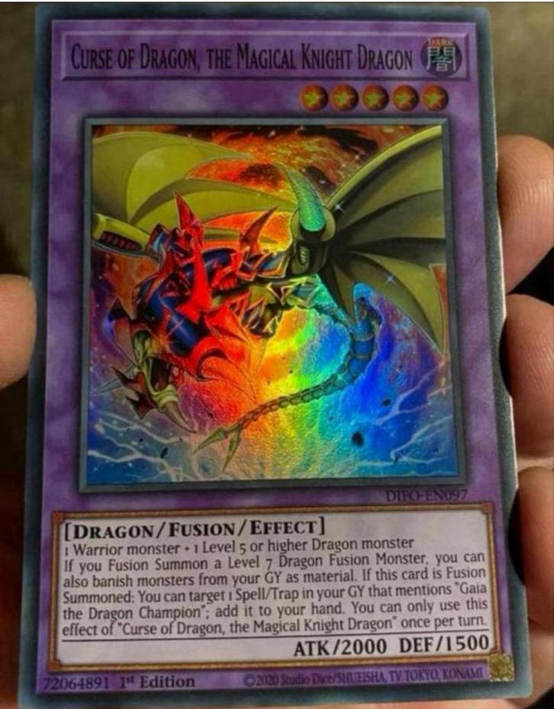 Yu-Gi-Oh? Curse of Dragon, the Magical Knight Dragon DIFO 1s, Verzenden, Zo goed als nieuw, Losse kaart, Foil
