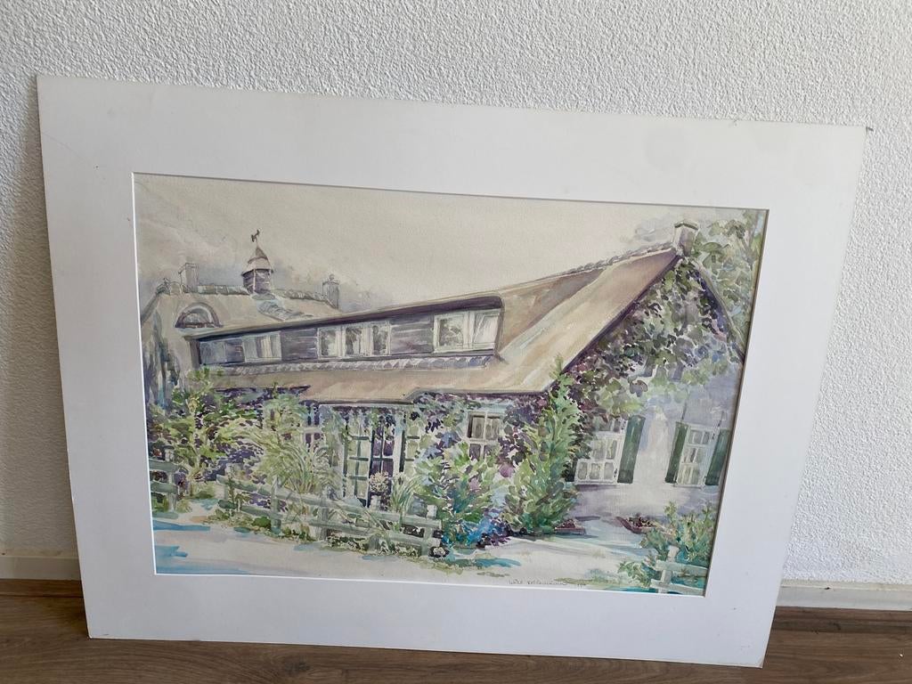 Mooie Aquarel Will Kellermann, Ophalen of Verzenden