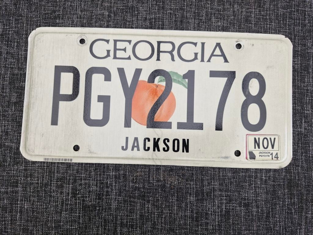 Kentekenplaat Georgia USA Nummerplaat nummerbord License VS, Verzamelen, Ophalen of Verzenden, Gebruikt, Auto's