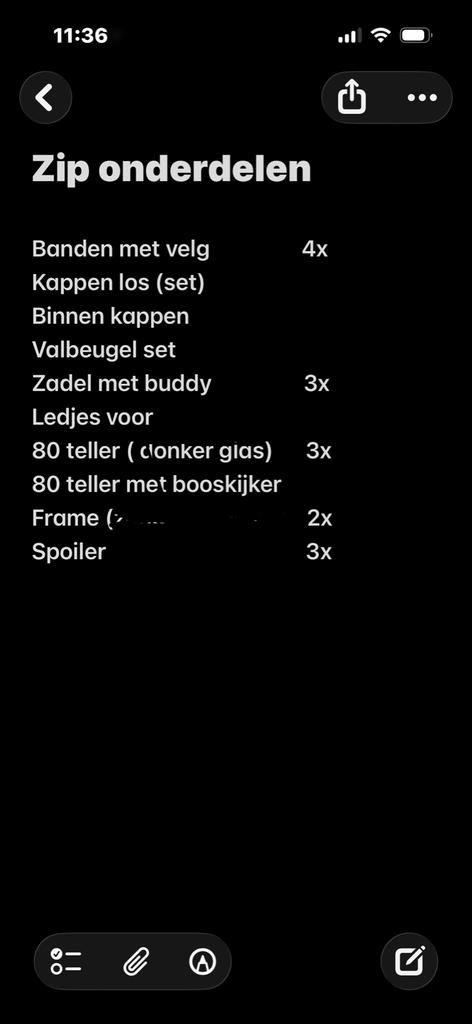 Zip Onderdelen - Banden, Kappen, Frame, Spoilers, Fietsen en Brommers, Brommeronderdelen | Scooters, Gebruikt, Piaggio, Overige typen
