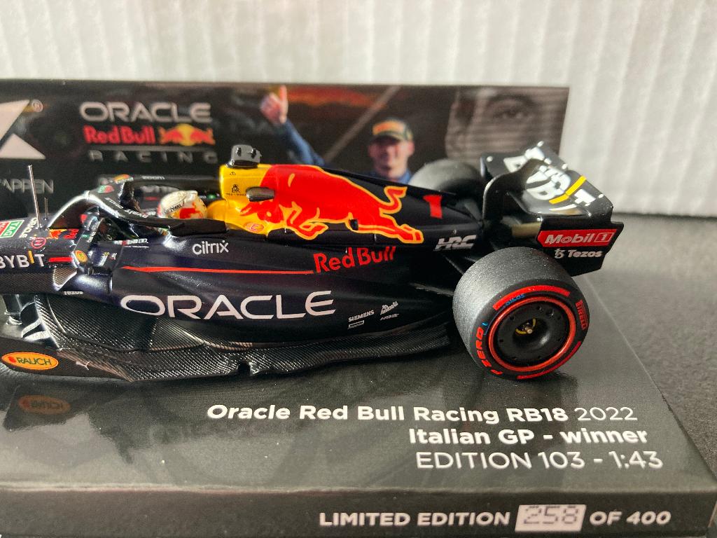 ✅ Max Verstappen 1:43 editie 103 Winner Italian GP 2022 F1, Ophalen of Verzenden, Nieuw, Formule 1