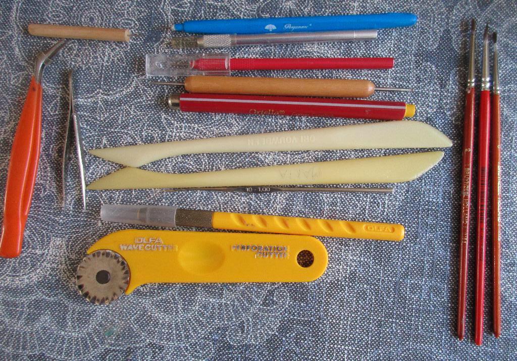 div spullen: pincet / vouwbeen / pergamano / penselen / enz, Ophalen of Verzenden, Gebruikt, Gereedschap of Toebehoren