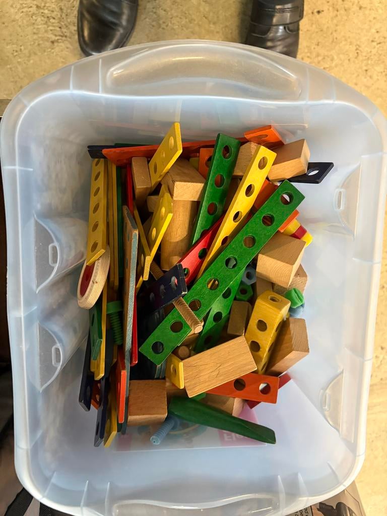 Vintage Houten Constructie Speelgoed, Ophalen of Verzenden, Gebruikt, Overige merken