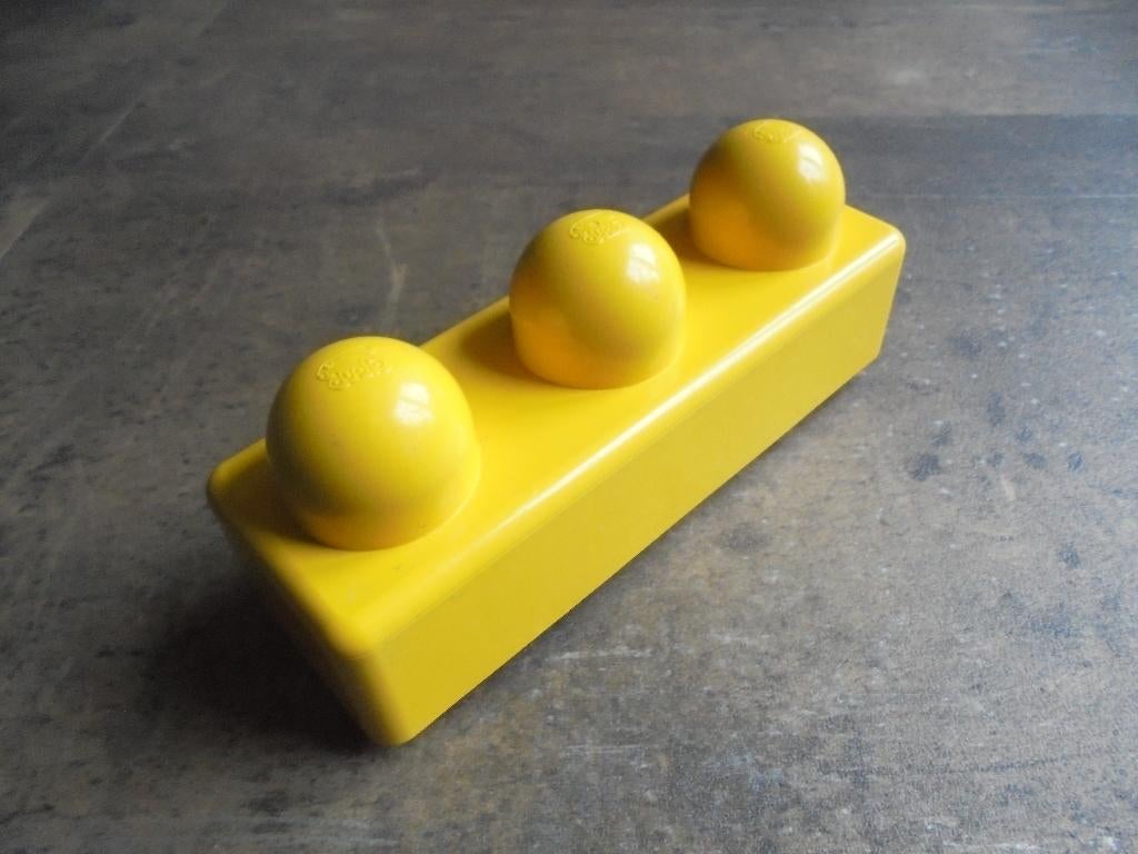 Lego Primo Brick 1x3 (zie foto's), Ophalen of Verzenden, Gebruikt, Losse stenen, Lego Primo