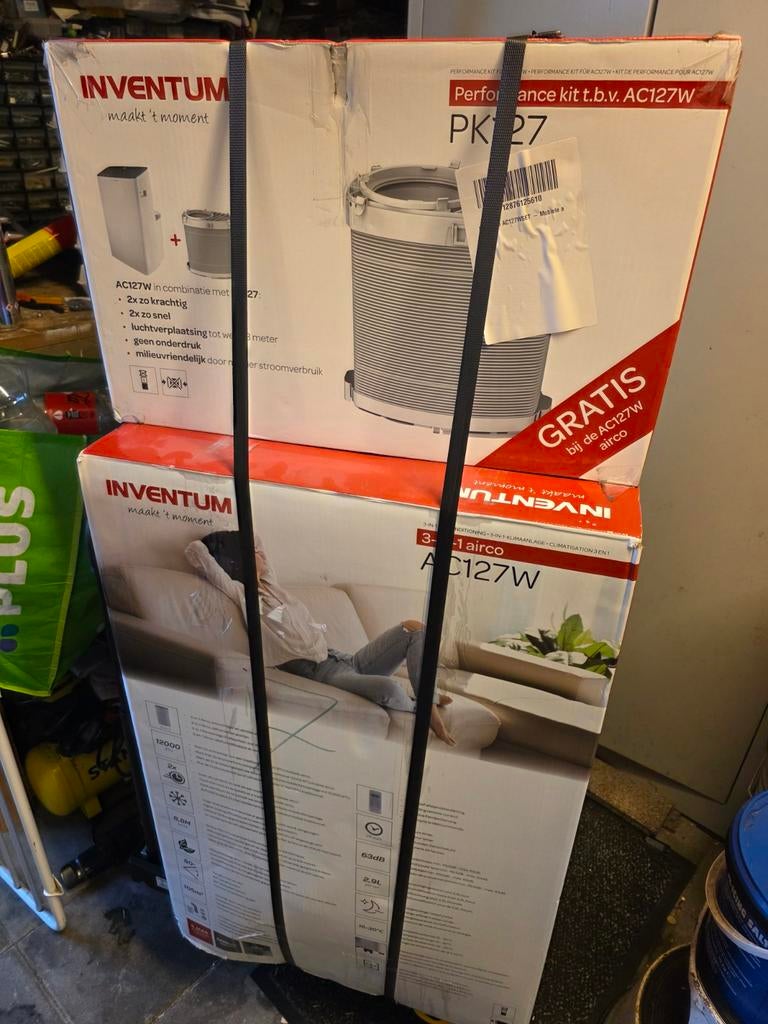 Inventum AC127W set met PK127 Mobiele Airco - Nieuwstaat, Ophalen, Timer, Ventileren, 3 snelheden of meer
