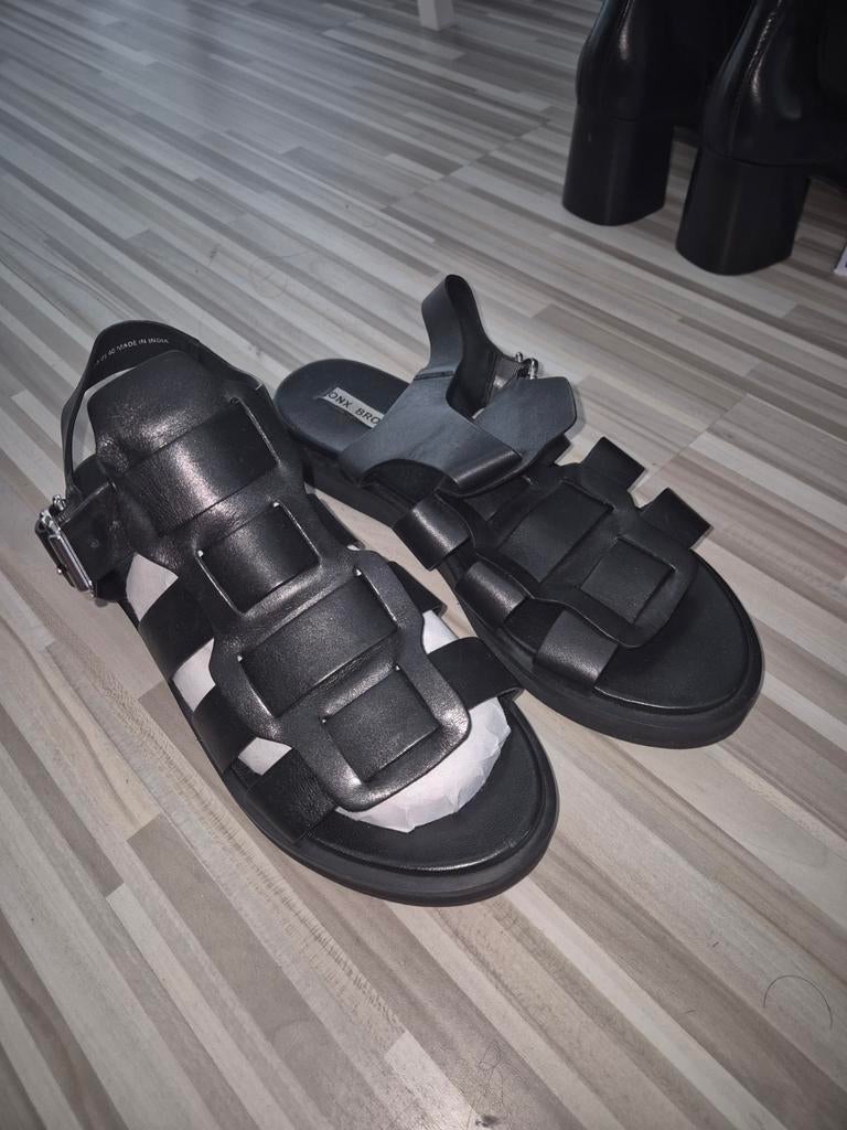 BRONX Gladiator Sandalen Leer - Maat 40, Zwart, Nieuw, BRONX, Sandalen of Muiltjes
