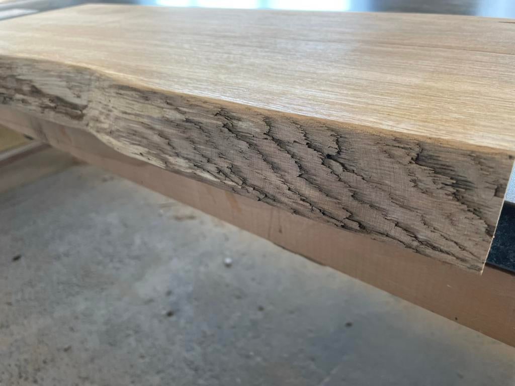 Wastafelblad eiken  op maat gemaakt op voorraad opsturen mog, Ophalen, Zo goed als nieuw, 25 tot 50 cm, Minder dan 100 cm