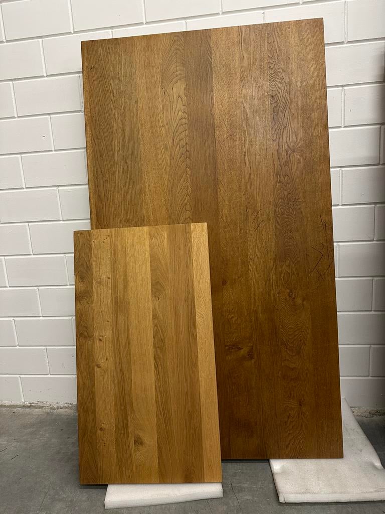 Houten Eettafel Blad, Ophalen, Gebruikt, 100 tot 150 cm, Eikenhout