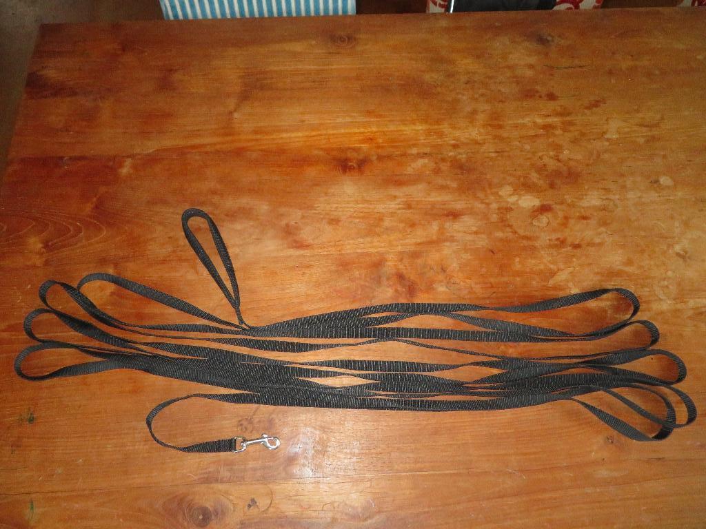 Speurlijn 10m lang, zwart., Dieren en Toebehoren, Hondenriemen, Ophalen, Zo goed als nieuw, Hondenriem