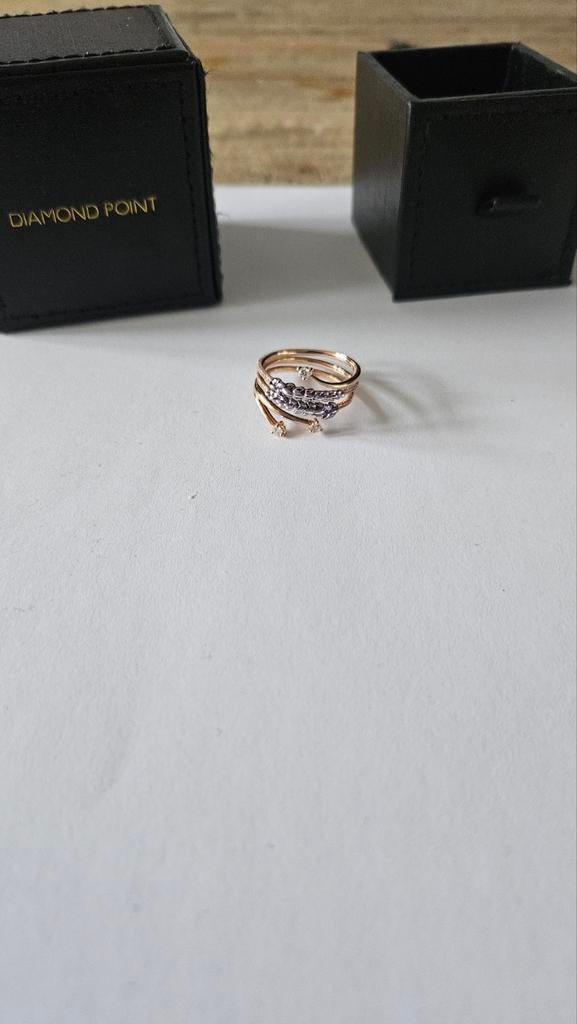 Diamanten ring van Dimond point, Sieraden, Tassen en Uiterlijk, Ophalen, Nieuw, 17 tot 18, Dame