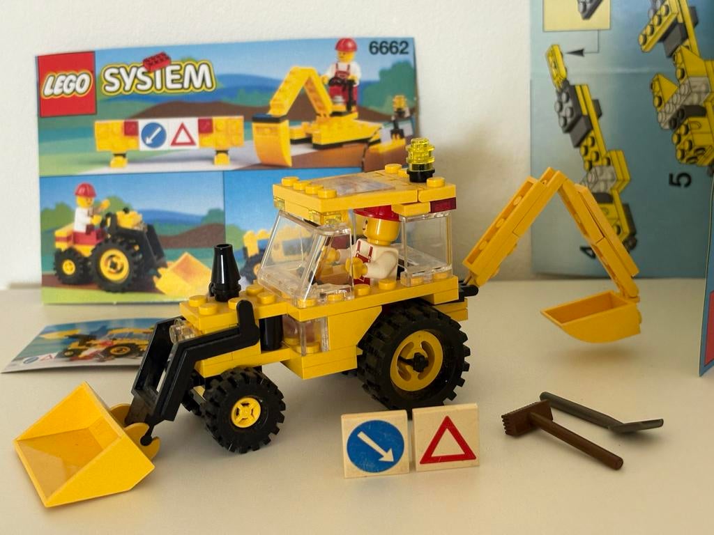 Lego 6662 Graafmachine - Wegenbouw Klassieker, Ophalen of Verzenden, Zo goed als nieuw, Complete set, Lego