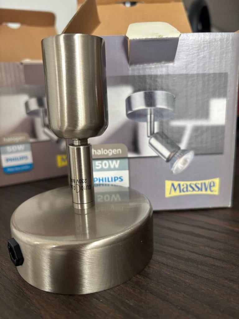 3x Massive Philips Halogeen Spot - Nieuw, Halogeen, Metaal of Aluminium, Nieuw, Ophalen of Verzenden