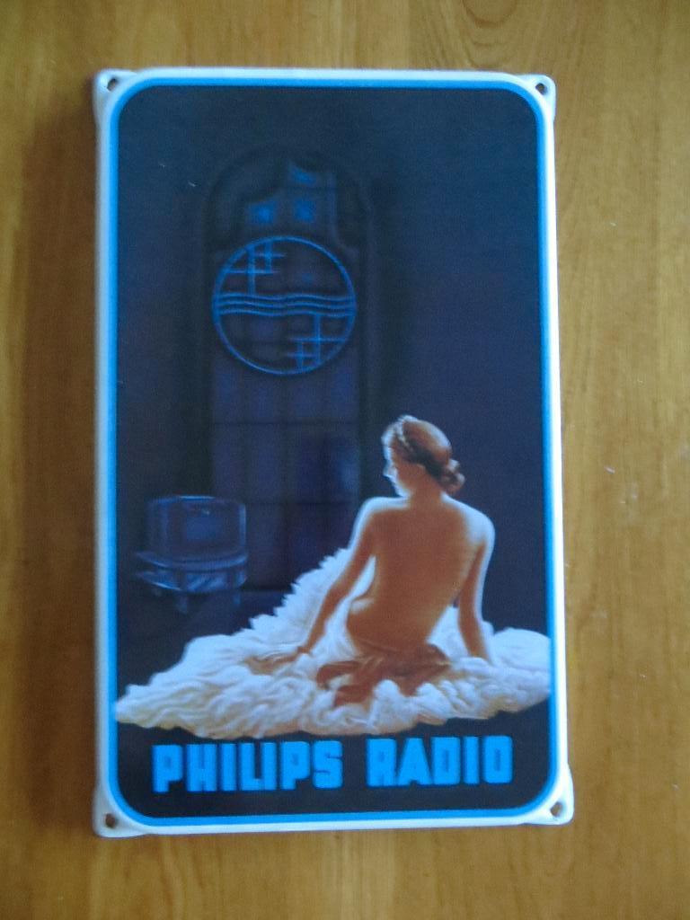 Philips radiobord, Verzamelen, Ophalen of Verzenden, Zo goed als nieuw, Reclamebord