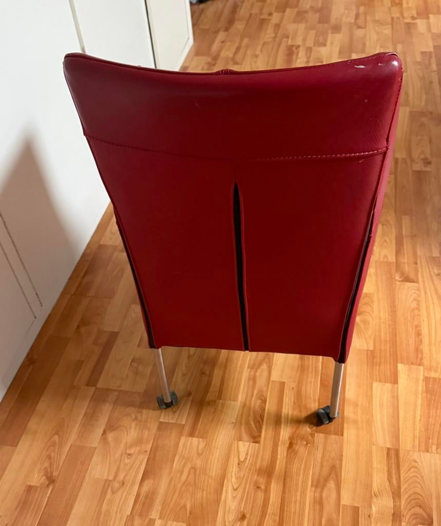 Mooie stoel, Ophalen, Gebruikt, Leer, Rood