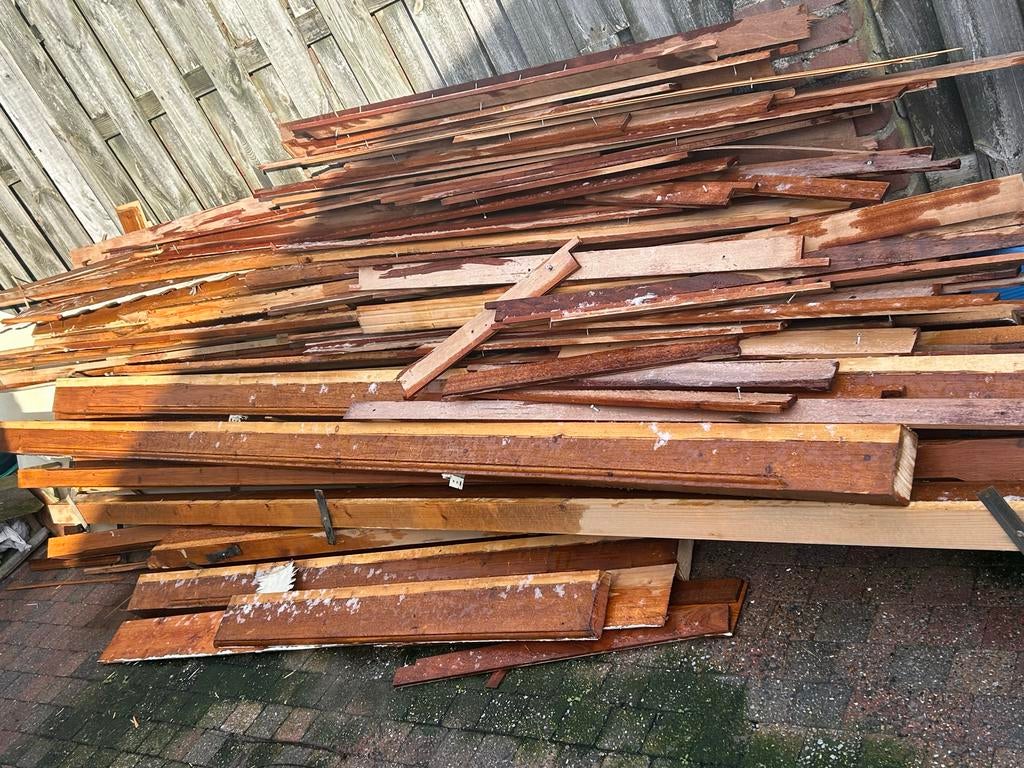 Afvalhout - Diverse soorten en maten, Ophalen, Gebruikt, Minder dan 25 mm, Plank