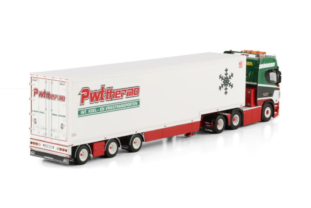 WSI SCANIA R HIGHLINE CR20H 6X2 SEMI BOX TRAILER  PWT THERMO, Ophalen of Verzenden, Nieuw, Bus of Vrachtwagen, Wsi